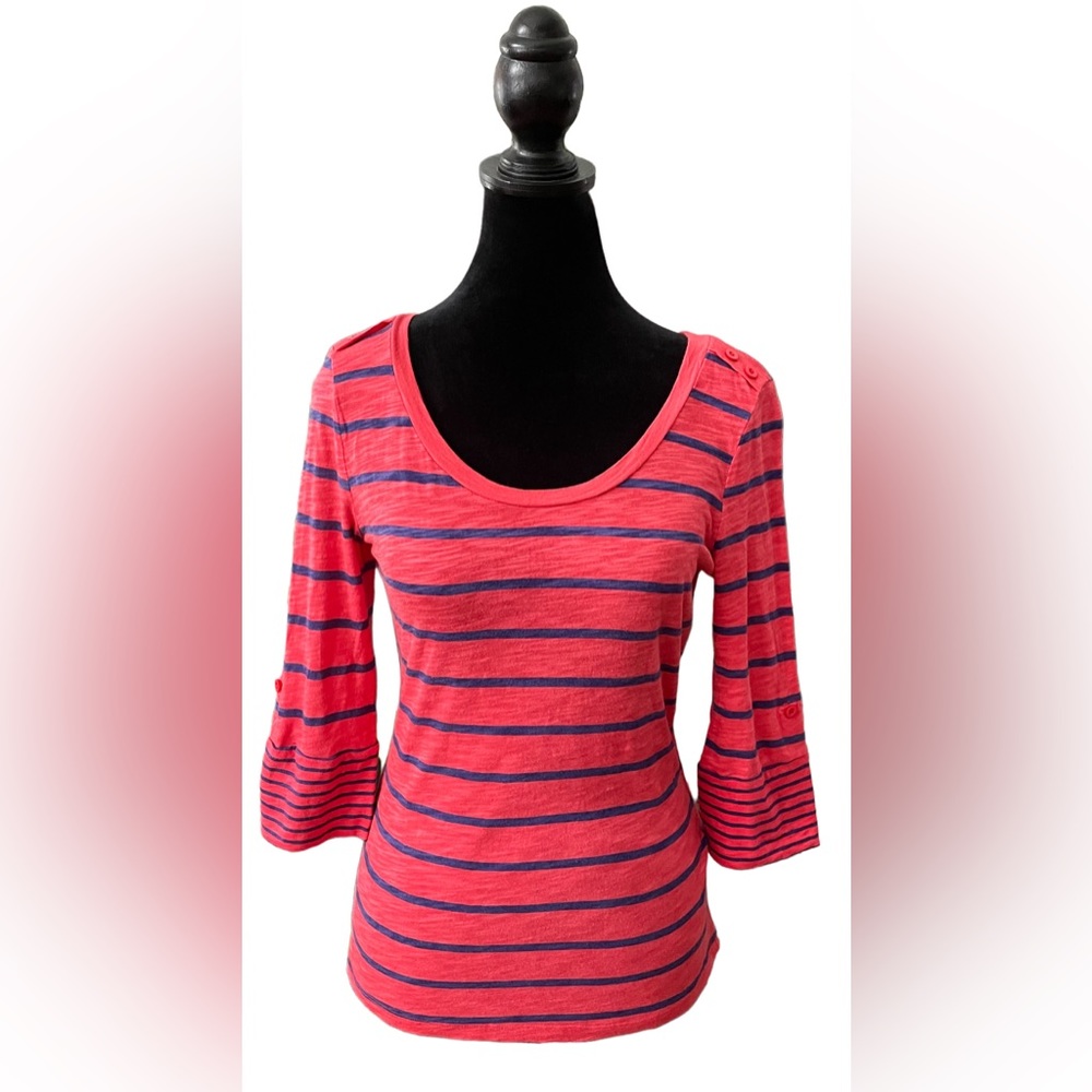American Rag: Pink and Blue Stripes Boat Shirt